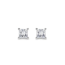 Afbeelding in Gallery-weergave laden, 3,00 karaat Diamanten dames oorknopjes prinses geslepen wit goud 14k - harrychadent.nl