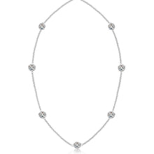 Afbeelding in Gallery-weergave laden, 3,50 ct diamanten werf ketting 18 inch bezel instelling wit goud 14K - harrychadent.nl