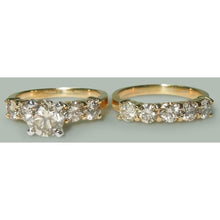 Afbeelding in Gallery-weergave laden, 3,51 ct ronde diamanten verlovingsring band set geel goud - harrychadent.nl