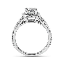 Afbeelding in Gallery-weergave laden, 3,62 karaat ronde diamanten Halo ring wit goud 14K - harrychadent.nl
