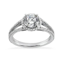 Afbeelding in Gallery-weergave laden, 3,62 karaat ronde diamanten Halo ring wit goud 14K - harrychadent.nl