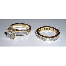Afbeelding in Gallery-weergave laden, 3.01 karaat prinses geslepen diamanten fancy verlovingsring goud - harrychadent.nl