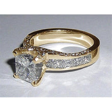 Afbeelding in Gallery-weergave laden, 3.01 karaat prinses geslepen diamanten fancy verlovingsring goud - harrychadent.nl