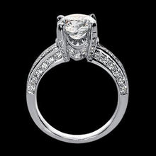 Afbeelding in Gallery-weergave laden, 3.01 karaat ronde diamanten ring met accenten massief wit goud 14K - harrychadent.nl
