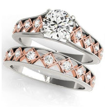 Afbeelding in Gallery-weergave laden, 3.25 karaat diamanten verlovingsring set nieuw tweekleurig goud 14K - harrychadent.nl