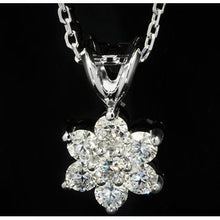 Afbeelding in Gallery-weergave laden, 3.5 ct diamanten bloem stijl ketting hanger wit goud vrouwen sieraden - harrychadent.nl