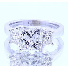 Afbeelding in Gallery-weergave laden, 3.50 karaat drie stenen prinses diamanten verlovingsring Nieuw - harrychadent.nl