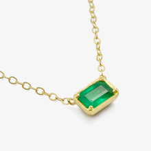Afbeelding in Gallery-weergave laden, 4 ct Solitaire groene smaragd hanger ketting 14K geel goud - harrychadent.nl