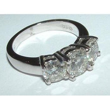 Afbeelding in Gallery-weergave laden, 4 ct. Witgouden diamanten verlovingsring met drie stenen - harrychadent.nl