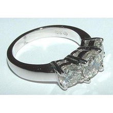 Afbeelding in Gallery-weergave laden, 4 ct. Witgouden diamanten verlovingsring met drie stenen - harrychadent.nl