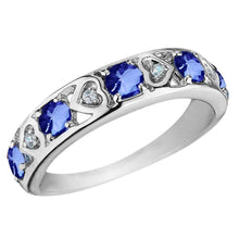 Afbeelding in Gallery-weergave laden, 4 karaat eeuwigheid band ronde Tanzanite diamanten sieraden - harrychadent.nl