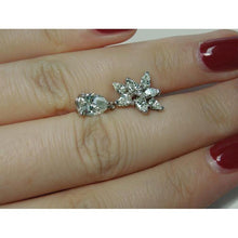 Afbeelding in Gallery-weergave laden, 4 karaat peervorm Marquise Diamant Dangle hangende oorbellen - harrychadent.nl