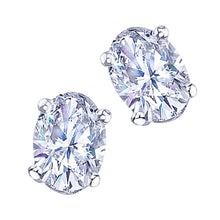 Afbeelding in Gallery-weergave laden, 4 karaat vs1 diamanten oorbel paar ovale diamanten oorknopjes wit goud - harrychadent.nl