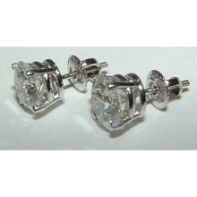 Afbeelding in Gallery-weergave laden, 4 karaats F Vs1 ronde briljante diamanten oorbellen platina - harrychadent.nl