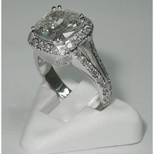 Afbeelding in Gallery-weergave laden, 4 karaats kussen midden diamanten Halo ring wit gouden sieraden - harrychadent.nl