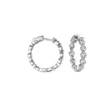 Afbeelding in Gallery-weergave laden, 4 karaats ronde diamant wit goud 20 pointer diamanten hoepeloorring Nieuw - harrychadent.nl