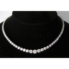 Afbeelding in Gallery-weergave laden, 40.00 ct Ronde Briljant Geslepen Echt Diamanten Tennis Ketting Wit Goud 14K - harrychadent.nl