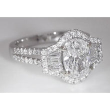 Afbeelding in Gallery-weergave laden, 4,50 karaat ovale geslepen diamanten jubileumring met gespleten schacht - harrychadent.nl