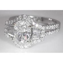 Afbeelding in Gallery-weergave laden, 4,50 karaat ovale geslepen diamanten jubileumring met gespleten schacht - harrychadent.nl
