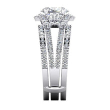 Afbeelding in Gallery-weergave laden, 4,50 karaat ovale geslepen diamanten jubileumring met gespleten schacht - harrychadent.nl
