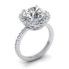 Afbeelding in Gallery-weergave laden, 4,50 karaat ronde diamanten jubileumring Halo-instelling - harrychadent.nl