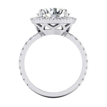 Afbeelding in Gallery-weergave laden, 4,50 karaat ronde diamanten jubileumring Halo-instelling - harrychadent.nl