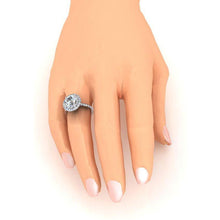 Afbeelding in Gallery-weergave laden, 4,50 karaat ronde diamanten jubileumring Halo-instelling - harrychadent.nl