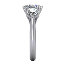 Afbeelding in Gallery-weergave laden, 4,51 karaat ronde 3 stenen diamanten verlovingsring Trellis stijl - harrychadent.nl