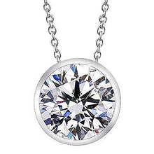 Afbeelding in Gallery-weergave laden, 4Ct ronde geslepen grote diamanten Solitaire hanger witgouden dame sieraden - harrychadent.nl