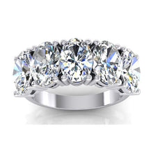 Afbeelding in Gallery-weergave laden, Witgouden ovale diamanten ring