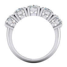 Afbeelding in Gallery-weergave laden, 5 stenen dames ovale diamanten ringmand instelling