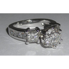 Afbeelding in Gallery-weergave laden, 5 karaat gouden diamanten ring dames drie stenen sieraden Nieuw - harrychadent.nl