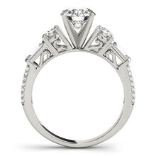 Afbeelding in Gallery-weergave laden, 5 stenen verlovingsring rond & stokbrood 3,0 karaat WG 14K - harrychadent.nl