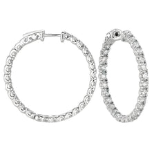 Afbeelding in Gallery-weergave laden, 5,04 karaat ronde diamant 10 aanwijzer hoepel paar oorbel massief goud 14K - harrychadent.nl