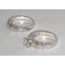Afbeelding in Gallery-weergave laden, 5.01 karaat diamanten bruids juwelen verlovingsset ring en band - harrychadent.nl