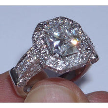Afbeelding in Gallery-weergave laden, 5.01 karaat stralende geslepen sieraden diamanten mooie Halo verlovingsring - harrychadent.nl