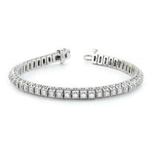Afbeelding in Gallery-weergave laden, 5,50 Karaat Ronde Echt Diamanten Tennisarmband Massief Wit Goud 14K