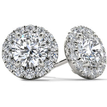 Afbeelding in Gallery-weergave laden, 5 ct Dames Halo Ronde Geslepen Echt Diamanten Oorknopjes - harrychadent.nl