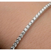 Afbeelding in Gallery-weergave laden, 5 karaat Echt Diamanten Armband Met Pinnenset Wit Goud 14K Sieraden - harrychadent.nl