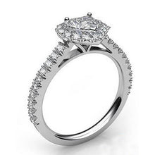 Afbeelding in Gallery-weergave laden, 6.25 karaat hart geslepen met accent diamanten ring Halo sieraden sprankelend - harrychadent.nl