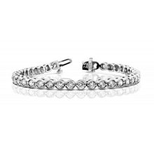 Afbeelding in Gallery-weergave laden, 6 Karaats Echt Diamanten Dames Tennisarmband Goud Wit 14K