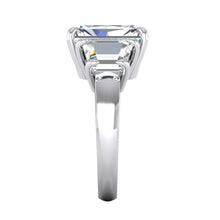 Afbeelding in Gallery-weergave laden, 7 karaat stralende diamant 3 stenen verlovingsring goud wit - harrychadent.nl
