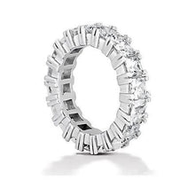 Afbeelding in Gallery-weergave laden, 7.20 karaat prinses diamanten eeuwigheid trouwring wit goud 14k - harrychadent.nl
