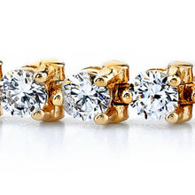 Afbeelding in Gallery-weergave laden, 8,20 Karaat Echt Diamanten Basisstijl Geelgouden Tennisarmband