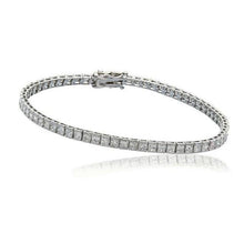 Afbeelding in Gallery-weergave laden, 9,30 ct. Prinses Geslepen Echt Diamanten Kanaalset Tennisarmband WG 14K - harrychadent.nl