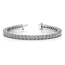 Afbeelding in Gallery-weergave laden, 9.50 karaat ronde diamanten tennisarmband WG 14K - harrychadent.nl