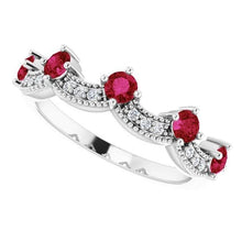 Afbeelding in Gallery-weergave laden, Antieke stijl Ruby Stone Ring wit goud 14K 2 karaat - harrychadent.nl