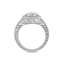 Afbeelding in Gallery-weergave laden, echte round diamant 1.35karaat ring close-up detail