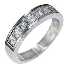 Afbeelding in Gallery-weergave laden, Asscher geslepen Diamanten trouwring 3,50 karaat witgoud 14K herenring - harrychadent.nl