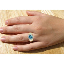 Afbeelding in Gallery-weergave laden, Blauwe Diamanten Cocktailring